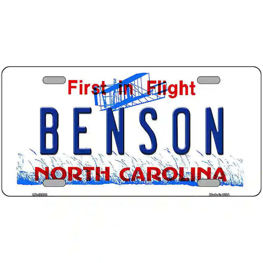Benson North Carolina Metal Sign