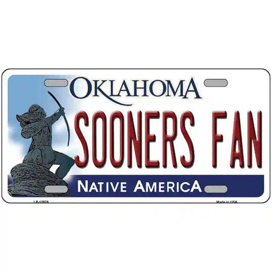 Sooners Fan Oklahoma Metal Sign