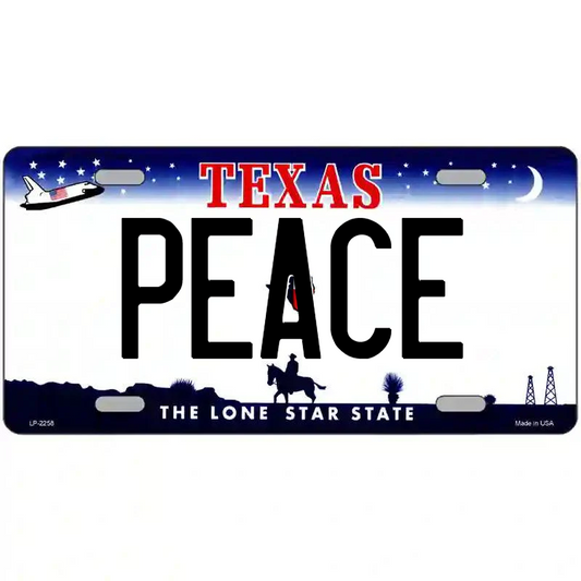 Peace Texas Metal Sign