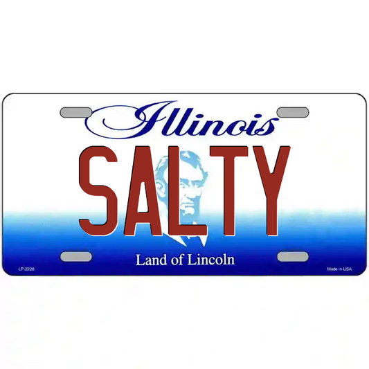 Salty Illinois Metal Sign