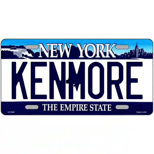 Kenmore New York Blue Metal Sign
