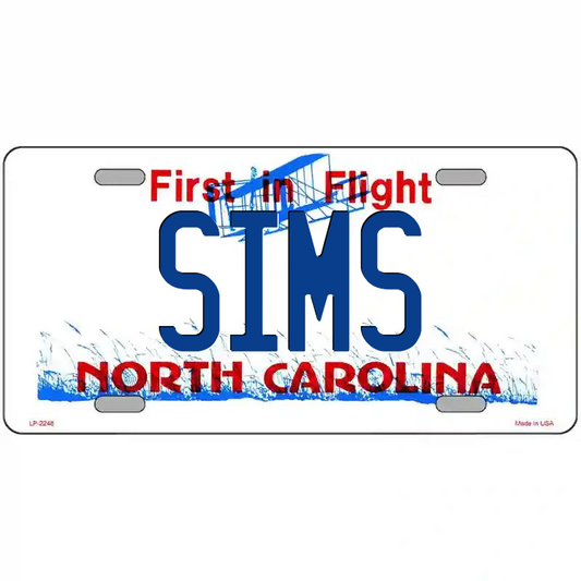 Sims North Carolina Metal Sign