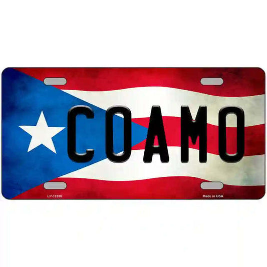 Coamo Puerto Rico Flag Metal Sign