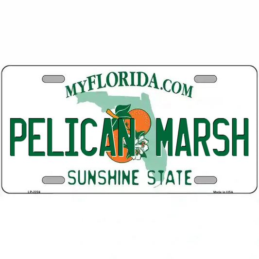 Pelican Marsh Florida Metal Sign