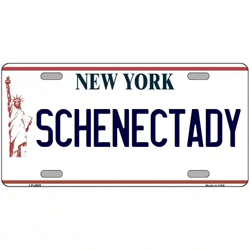 Schenectady New York Statue of Liberty Metal Sign