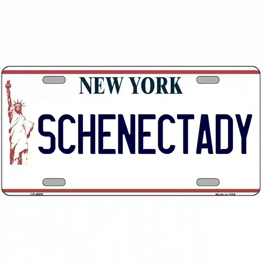 Schenectady New York Statue of Liberty Metal Sign
