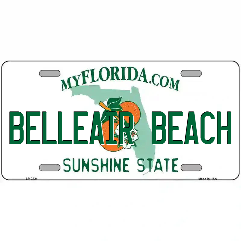 Belleair Beach Florida Metal Sign
