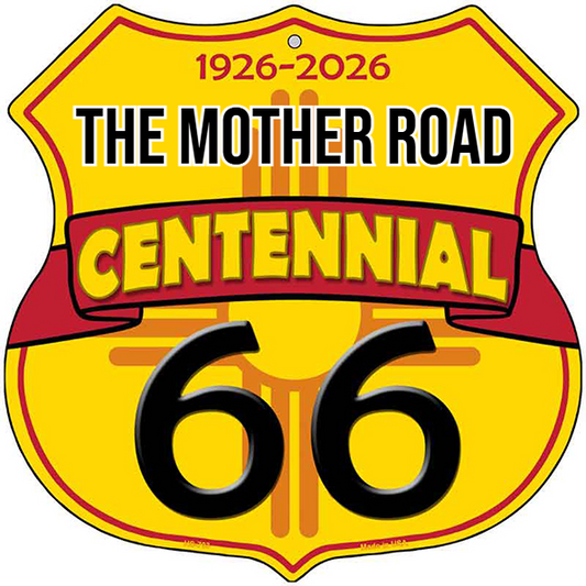 The Mother Road New Mexico Flag Route 66 Centennial Highway Shield Met