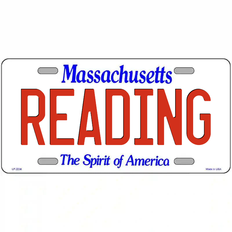 Reading Massachusetts Metal Sign