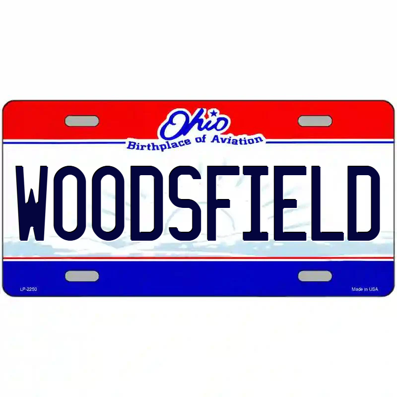 Woodsfield Ohio Metal Sign