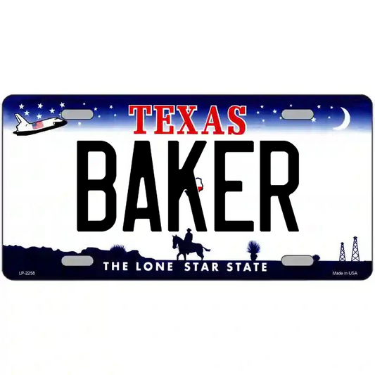 Baker Texas Metal Sign