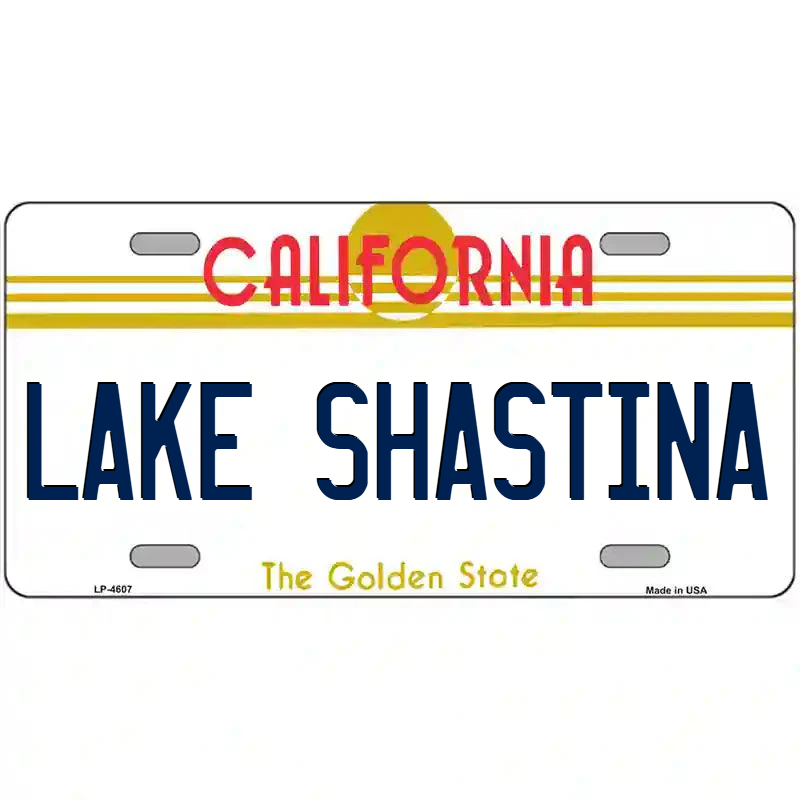 Lake Shastina California Metal Sign