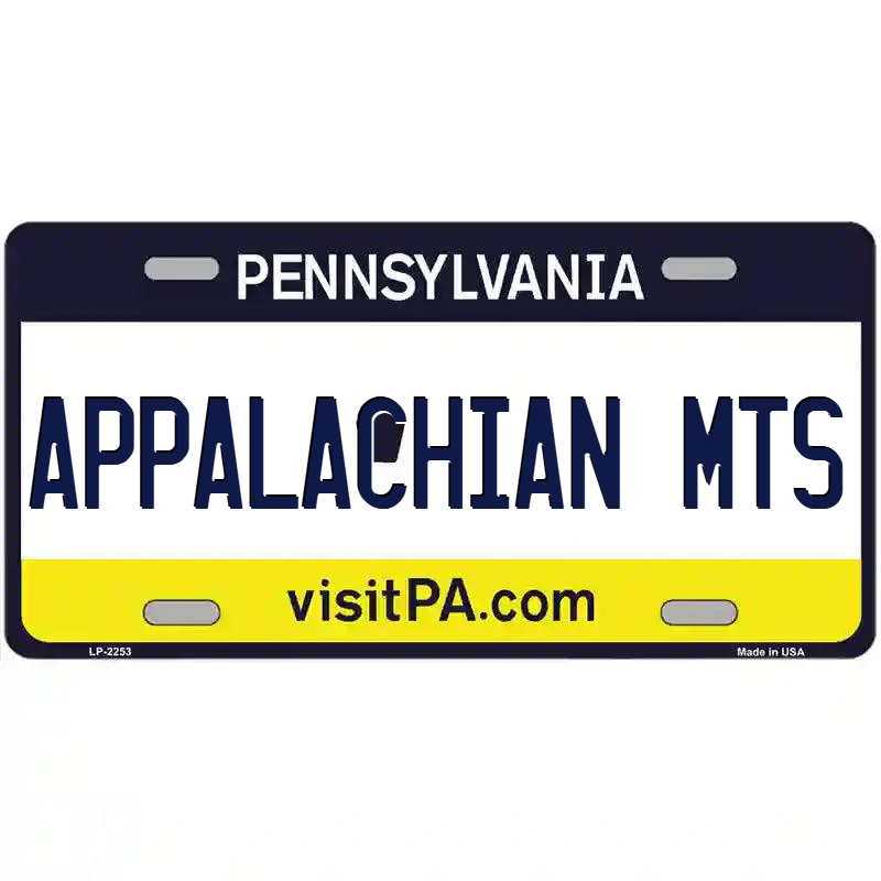 Appalachian Mountains Pennsylvania Metal Sign