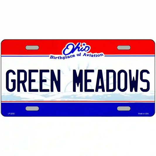 Green Meadows Ohio Metal Sign