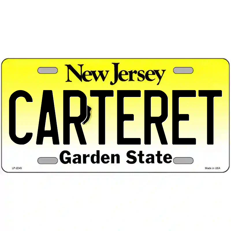 Carteret New Jersey Metal Sign