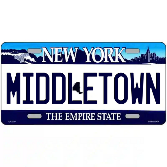Middletown New York Blue Metal Sign