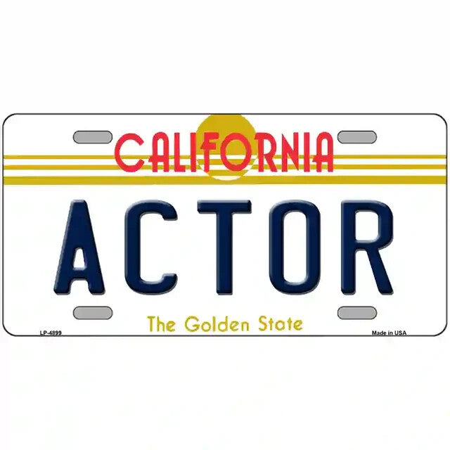 Actor California Metal Sign
