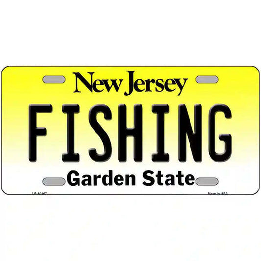 Fishing New Jersey Metal Sign