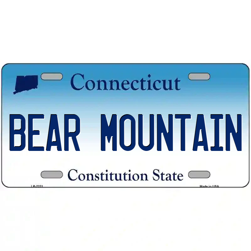 Bear Mountain Connecticut Metal Sign
