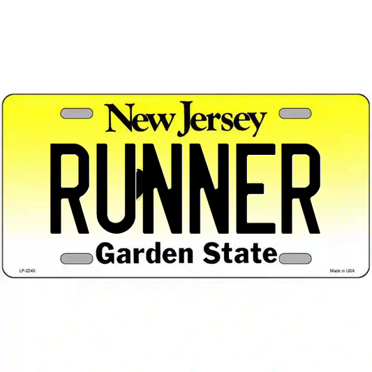 Runner New Jersey Metal Sign