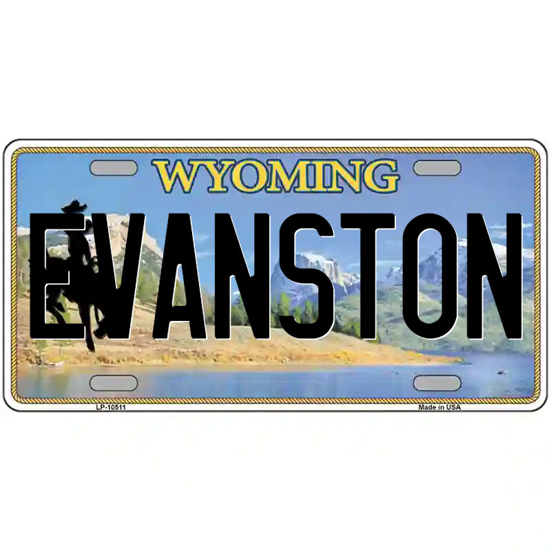 Evanston Wyoming Metal Sign