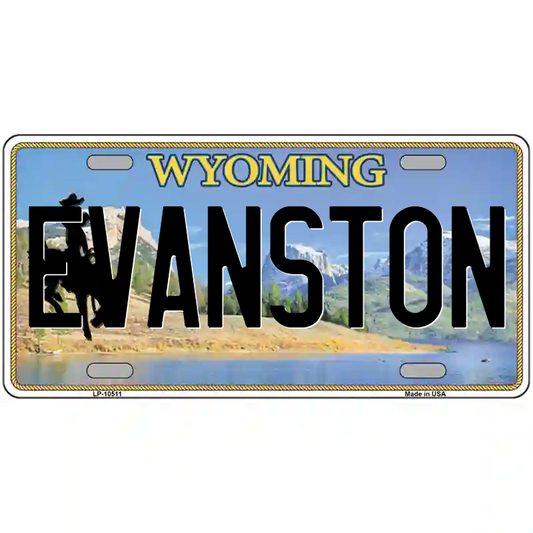 Evanston Wyoming Metal Sign