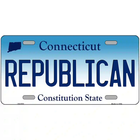 Republican Connecticut Metal Sign