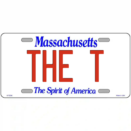 The T Masaschusetts Metal Sign