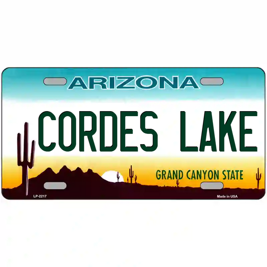 Cordes Lake Arizona Metal Sign