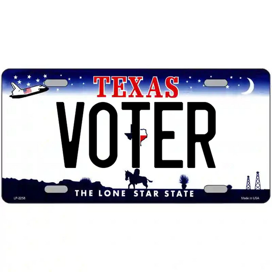 Voter Texas Metal Sign
