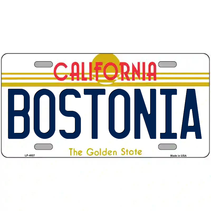 Bostonia California Metal Sign