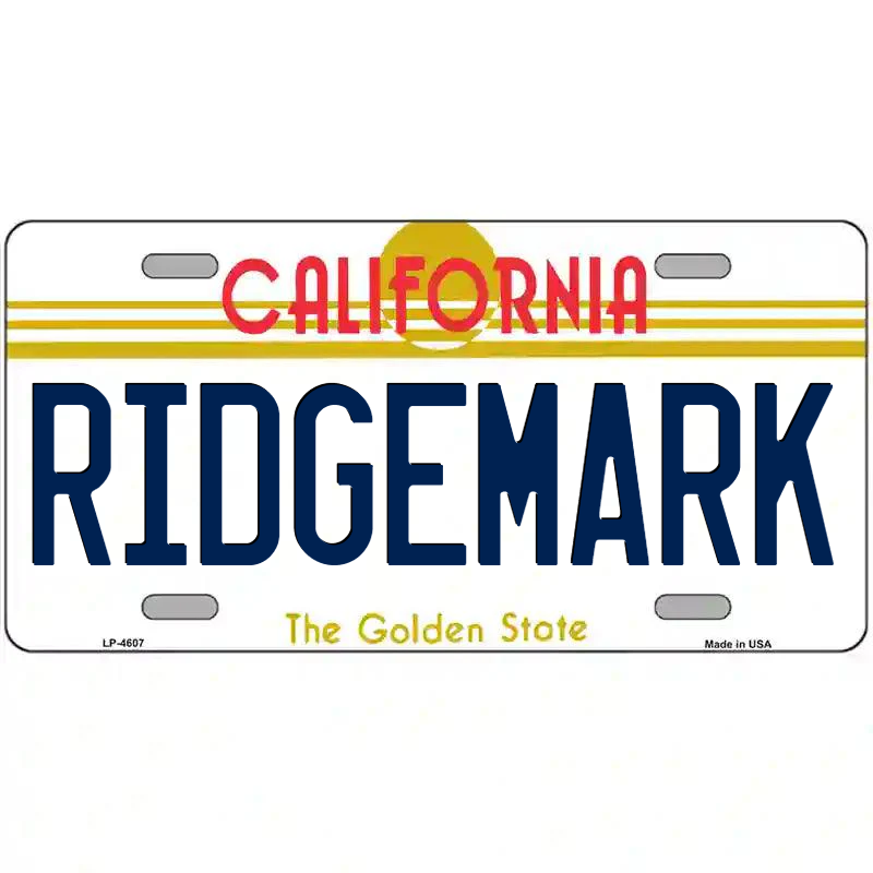 Ridgemark California Metal Sign