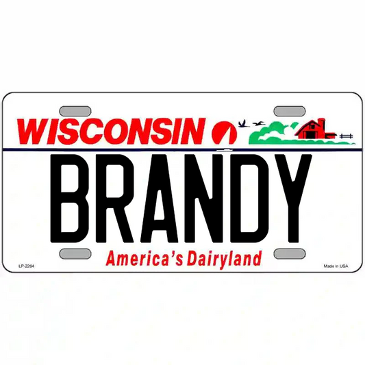 Brandy Wisconsin Metal Sign