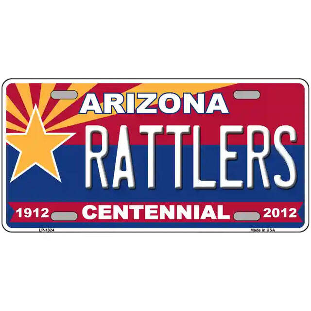 Rattlers Arizona Centennial Metal Sign