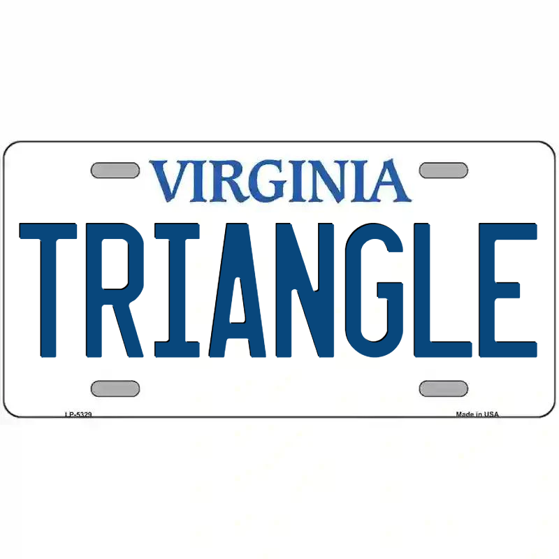 Triangle Virginia Metal Sign