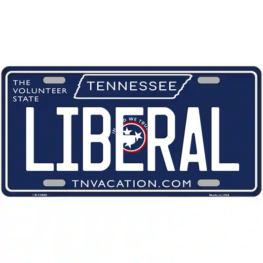 Liberal Tennessee Blue Metal Sign