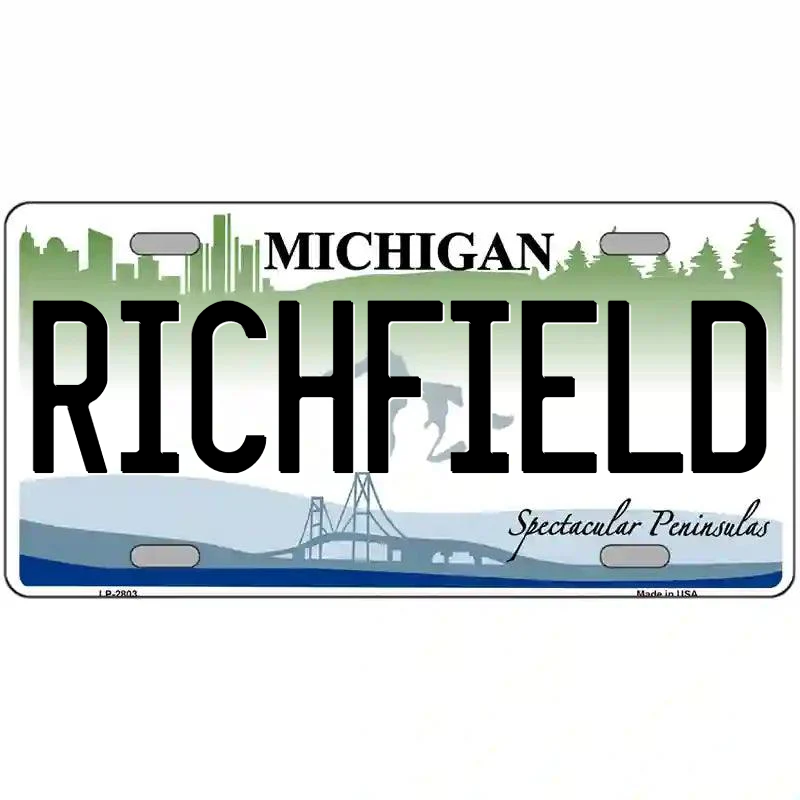 Richfield Michigan Metal Sign