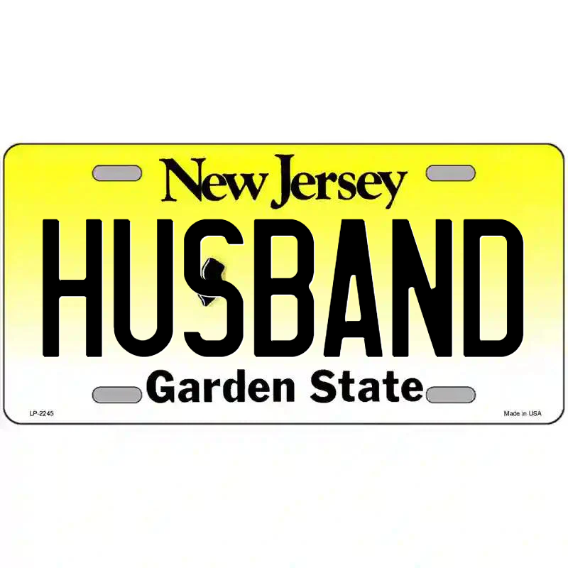Husband New Jersey Metal Sign