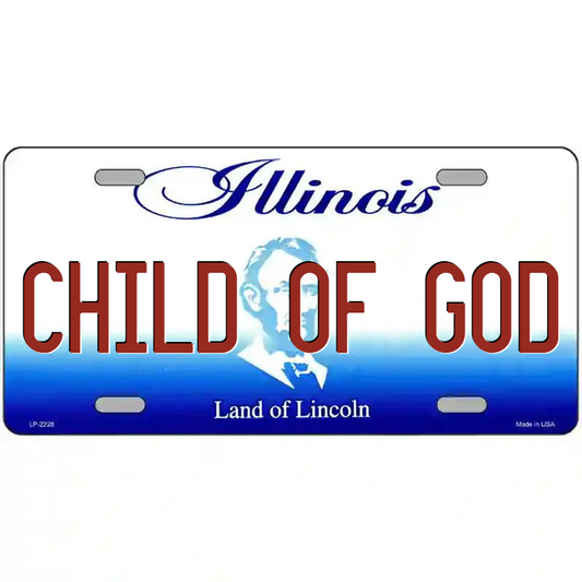 Child of God Illinois Metal Sign