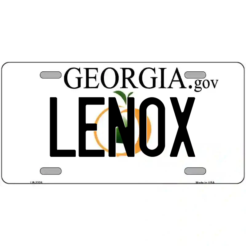 Lenox Georgia Metal Sign