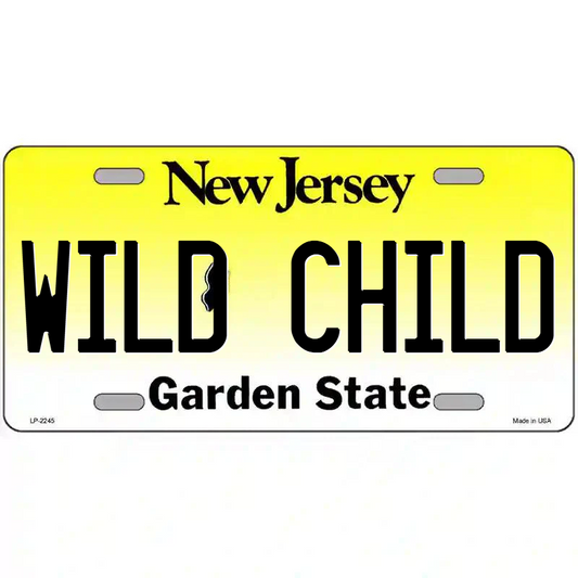 Wild Child New Jersey Metal Sign