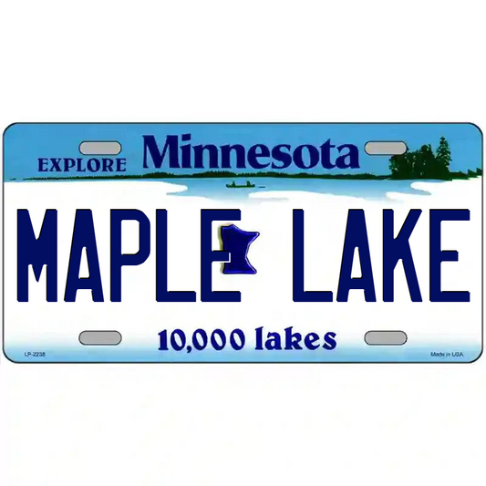 Maple Lake Minnesota Metal Sign