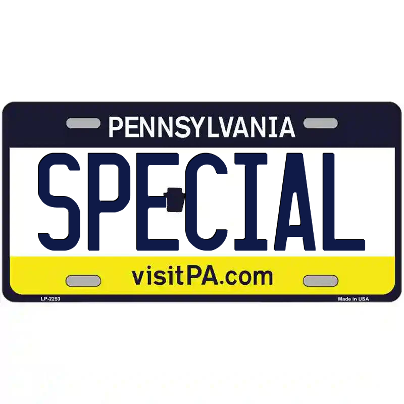 Special Pennsylvania Metal Sign