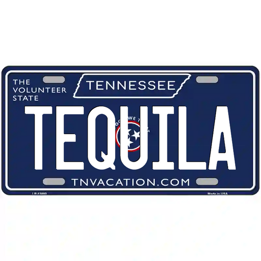Tequila Tennessee Blue Metal Sign