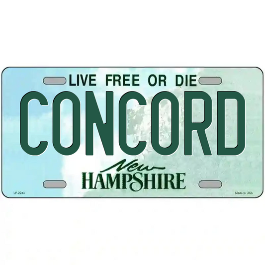 Concord New Hampshire Metal Sign