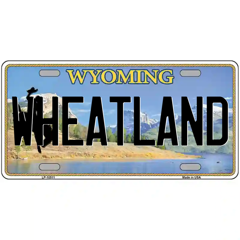 Wheatland Wyoming Metal Sign