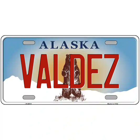 Valdez Alaska Metal Sign