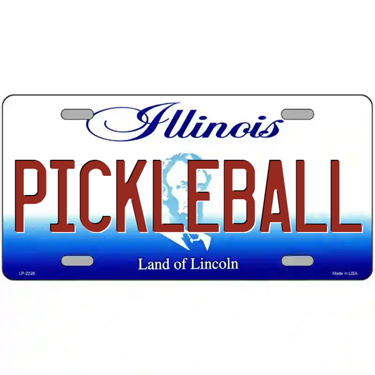 Pickleball Illinois Metal Sign