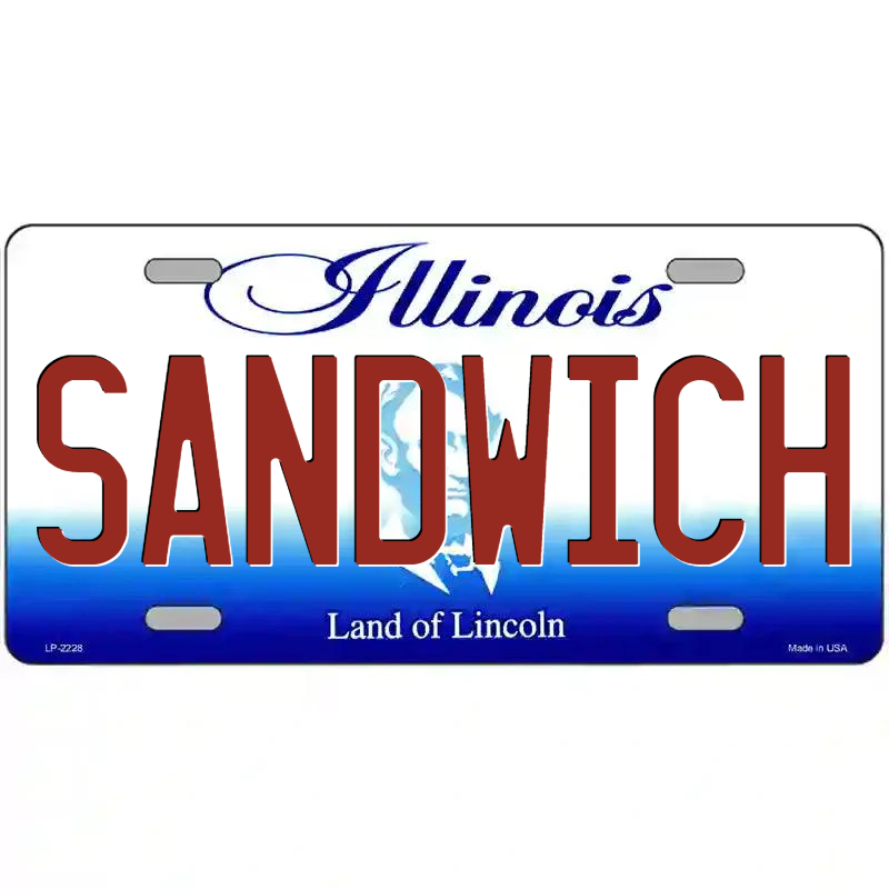 Sandwich Illinois Metal Sign