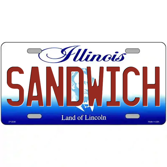 Sandwich Illinois Metal Sign